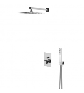 Bruma Escudo Zestaw natryskowy 250 mm podtynkowy z ramieniem ściennym chrom 1027652CR