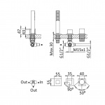Bruma Escudo Zestaw natryskowy 2-drożna na brzeg wanny chrom 1025012CR