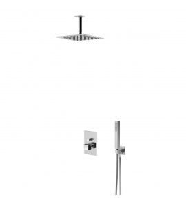 Bruma Escudo Zestaw natryskowy z deszczownicą 250 mm podtynkowy z ramieniem sufitowym chrom 1025622CR