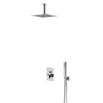 Bruma Escudo Zestaw natryskowy z deszczownicą 250 mm podtynkowy z ramieniem sufitowym chrom 1025622CR