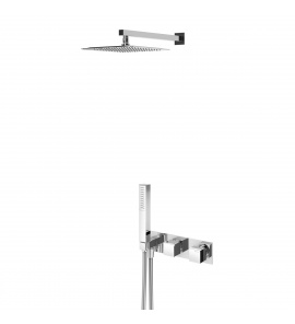 Bruma Escudo Zestaw natryskowy z deszczownicą 250 mm podtynkowy z ramieniem ściennym chrom 1025702CR