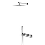 Bruma Escudo Zestaw natryskowy z deszczownicą 250 mm podtynkowy z ramieniem ściennym chrom 1025702CR