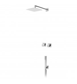 Bruma Escudo Zestaw natryskowy podtynkowy z deszczownicą 250x250 mm ścienną Chrom 1027532CR