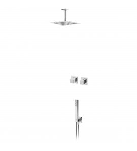 Bruma Escudo Zestaw natryskowy podtynkowy z deszczownicą 250x250 mm sufitową Chrom 1026532CR