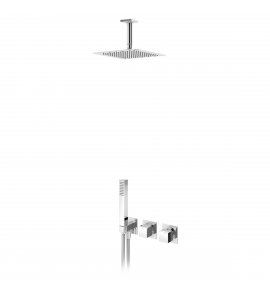 Bruma Escudo Zestaw natryskowy podtynkowy z deszczownicą 250x250 mm sufitową Chrom 1025802CR