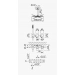 Bruma Escudo 2 Zestaw natryskowy podtynkowy z deszczownicą 250x250 mm sufitową Chrom 1025801CR