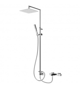 Bruma Escudo Zestaw wannowo-natryskowy 250 mm naścienny z ramieniem ściennym chrom 1022652CR
