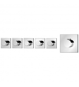 Bruma Flow Bateria natryskowa termostatyczna podtynkowa z 5 wyjsciami chrom 17918011