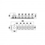 Bruma Flow Bateria natryskowa termostatyczna podtynkowa z 5 wyjsciami chrom 17918011