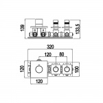 Bruma Flow Bateria wannowo-natryskowa termostatyczna podtynkowa chrom 17917011