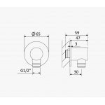 Bruma FlowR Przyłącze kątowe Chrom 1455912CR