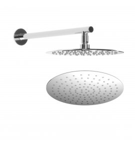 Bruma FlowRS Deszczownica ścienna Ø 300 mm z ramieniem ściennym Chrom 1455241CR