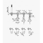 Bruma Genesi Bateria natryskowy nablatowa ze słuchawką prysznicową Chrom 1915011CR