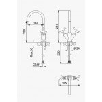 Bruma Genesi Bateria umywalkowa 2-uchwytowa z korkiem Click-Clack Chrom 1910111CR