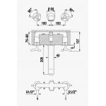 Bruma Genesi Bateria umywalkowa podtynkowa z korkiem Click-Clack Chrom 1918611CR