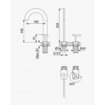Bruma Genesi Bateria umywalkowa 2-otworowa bez korka Chrom 1918801CR