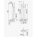 Bruma Genesi Bateria wannowa podłogowa ze słuchawką prysznicową Chrom 1918001CR