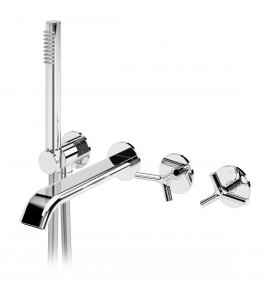 Bruma Genesi Bateria wannowo-natryskowa podtynkowa 3-drożna ze słuchawką prysznicową Chrom 1911931CR