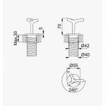 Bruma Genesi Mieszacz nablatowy 1-wylotowy Chrom 1919021CR