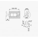 Bruma Genesi Mieszacz podtynkowy z jednym wylotem Chrom 1916011CR