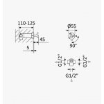 Bruma Genesi Mieszacz podtynkowy z 2 wylotami Chrom 1917021CR