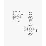 Bruma Genesi Mieszacz podtynkowy z 3 wylotami Chrom 1917031CR