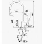    Bruma Ginger Bateria kuchenna z obrotową i wyciąganą wylewką sunrise PVD 1070521PR W MAGAZYNIE!! WIETRZENIE MAGAZYNÓW!!