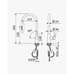 Bruma Ginger Bateria zlewozmywakowa z obrotową wylewką i wyjmowanym peratorem Chrom 1070542CR