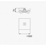 Bruma Głowica deszczownicy 300x300 mm Chrom 1455401CR
