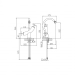 Bruma Hera Bateria bidetowa jednootworowa z korkiem Click-Clack chrom 1060210CR
