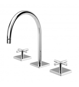 Bruma Hera Bateria bidetowa 3-otworowa z korkiem Click-Clack chrom 1060610CR