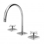 Bruma Hera Bateria bidetowa 3-otworowa z korkiem Click-Clack chrom 1060610CR