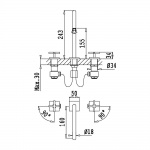 Bruma Hera Bateria bidetowa 3-otworowa z korkiem Click-Clack chrom 1060610CR