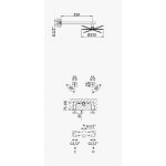 Bruma Hera Bateria natryskowa podtynkowa z deszczownicą Ø 250 mm ścienną Chrom 1067650CR