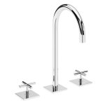 Bruma Hera Bateria umywalkowa 3-otworowa bez korka Chrom 1068800CR