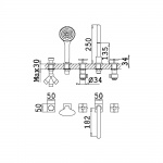 Bruma Hera Bateria wannowo-natryskowa 2-drożna na brzeg wanny chrom 1068200CR