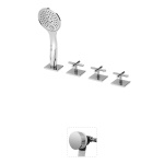 Bruma Hera Bateria wannowo-natryskowa 2-drożna na brzeg wanny z syfonem chrom 1065231CR