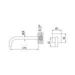 Bruma Hera Wylewka wannowa ścienna Sunset 1456412SS