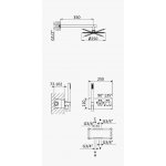 Bruma Hera Zestaw natryskowa termostatyczna podtynkowa z deszczownicą Ø 250 mm ścienną i słuchawką prysznicową Chrom 1065940CR