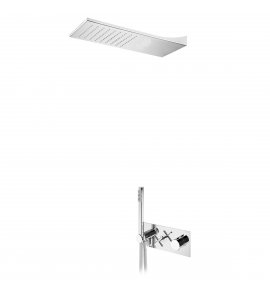 Bruma Hera Zestaw natryskowa termostatyczna podtynkowa z deszczownicą ścienną i słuchawką prysznicową Chrom 1064950CR