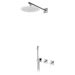 Bruma Hera Zestaw natryskowy podtynkowy z deszczownicą Ø 250 mm ścienną Chrom 1067430CR