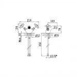 Bruma Imperial Bateria bidetowa 1-otworowa z korkiem automatycznym chrom 11702201