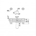 Bruma Imperial Bateria wannowa Podtynkowa chrom 11774001
