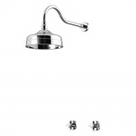 Bruma Imperial Zestaw natryskowy 200 mm Podtynkowy z ramieniem ściennym chrom 11776001