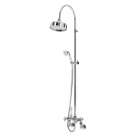 Bruma Imperial Zestaw natryskowy 200 mm Naścienny z ramieniem ściennym chrom 1172751CR