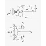 Bruma Intemporal Bateria kuchenna ścienna z obrotową wylewką Chrom 1190510CR