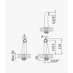 Bruma Kolumny montażowe do baterii Chrom 1456112CR