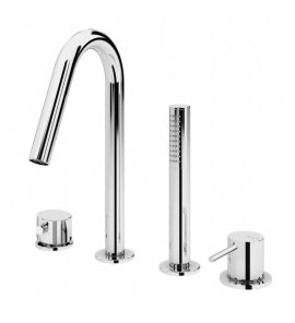 Bruma Leaf 2 Bateria wannowo-natryskowa Na brzeg wanny Chrom 1679902CR