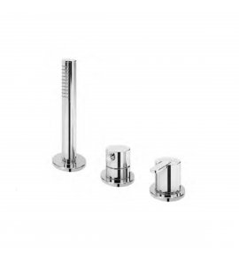 Bruma Leaf Bateria natryskowa stojąca z zestawem prysznicowym Chrom 1675011CR