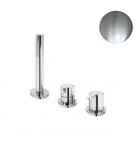 Bruma Leaf Bateria natryskowa stojąca z zestawem prysznicowym Satinox 1675011ST